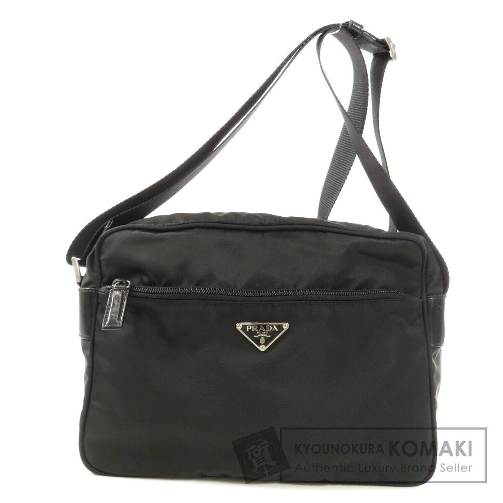 Prada Logo Plate VELA Shoulder Bag